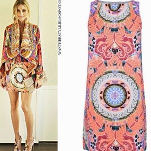 Mara Hoffman Orange Shift Dress in Jungle Trip Coral